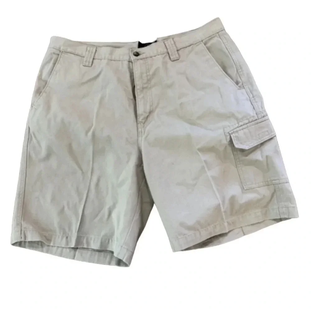 RedHead Men's Khaki Cotton Cargo Shorts Size Waist 38 GUC